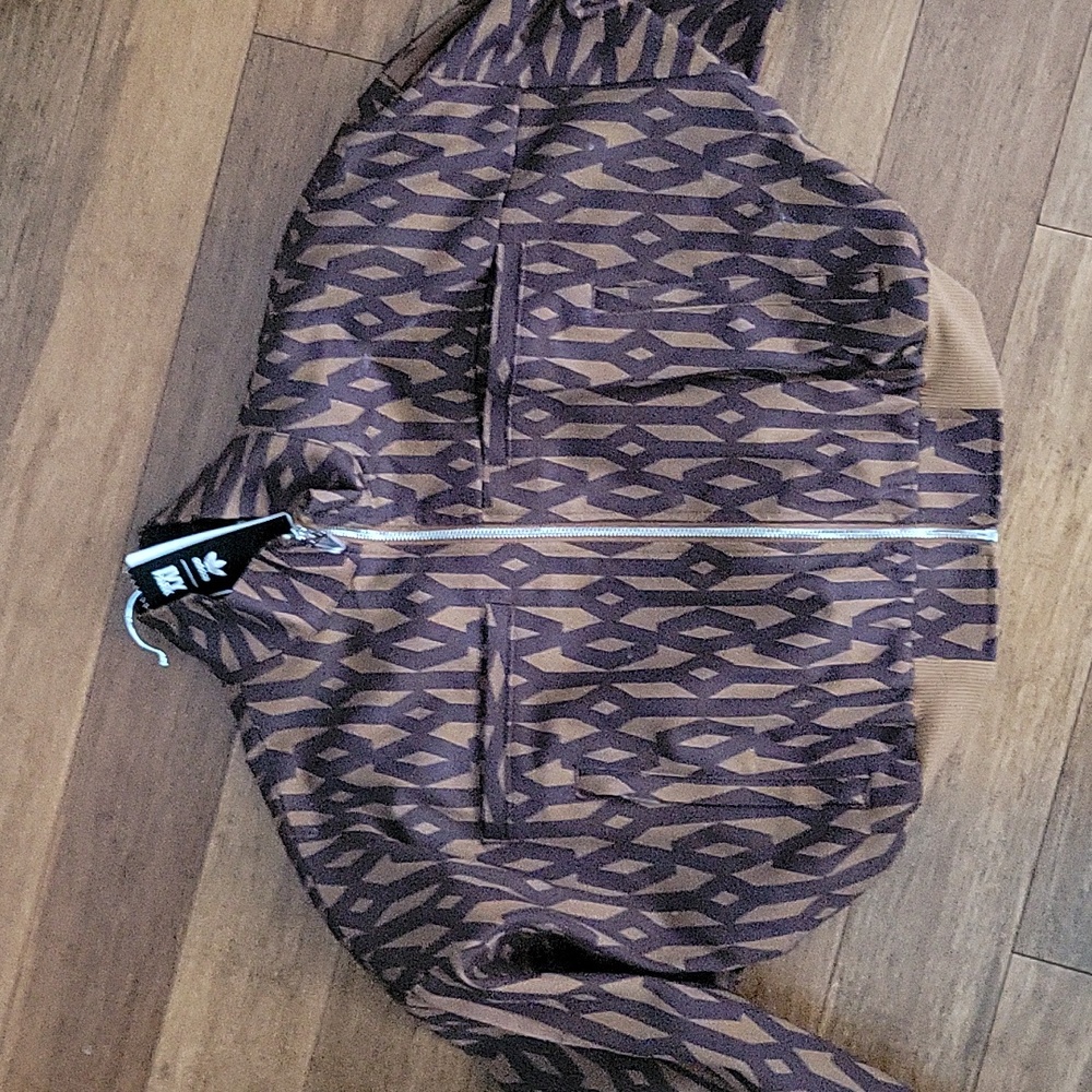 Adidas Ivy Park Crop Monogram Track Jacket size L